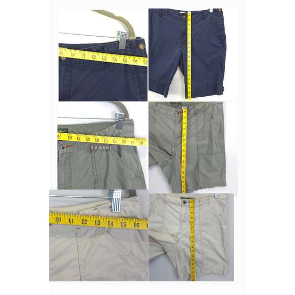 Eddie Bauer Chino Shorts Bundle of 3 Cotton Pockets Women 12 Outdoors Causal - Picture 11 of 11